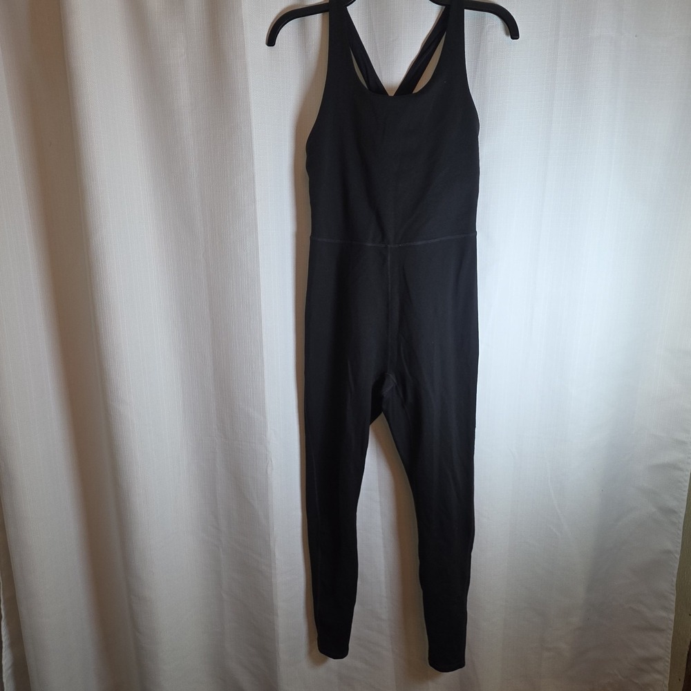 Fabletics Define PowerHold Jumpsuit Size Medium Black Athletic Woman's One Piece